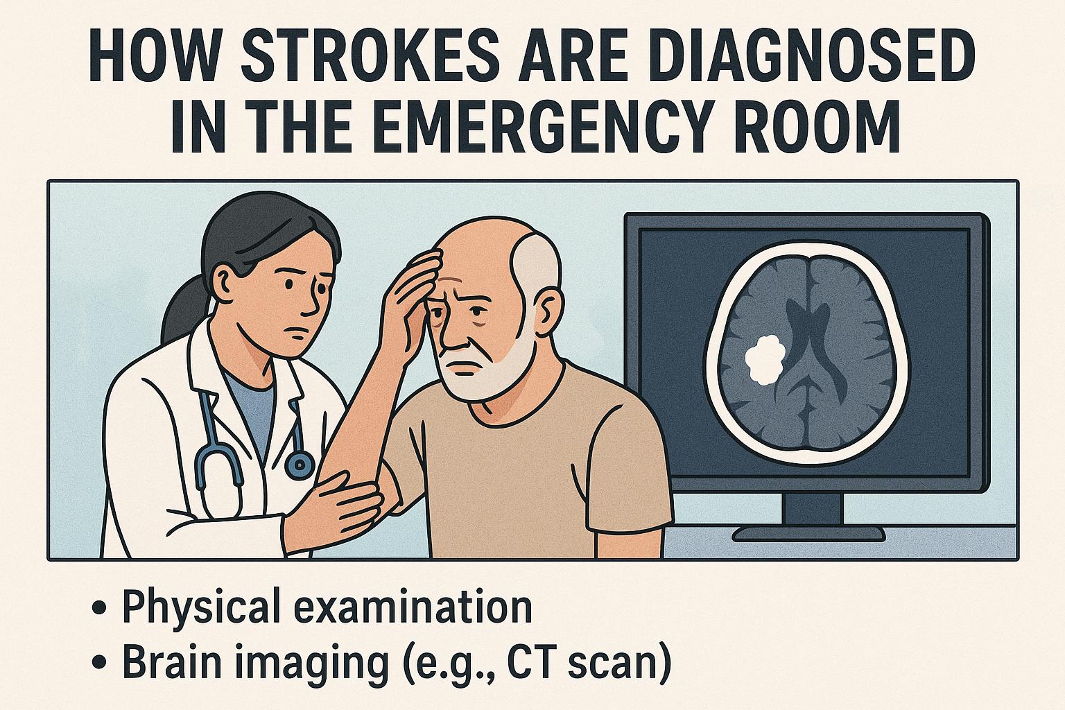 How strokes are diagnosed in the emergency room.